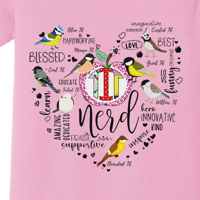 Funny Tit Nerd Birdwatching Humor Design Baby Bodysuit