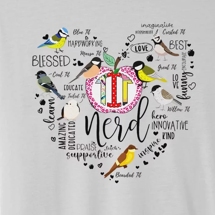 Funny Tit Nerd Birdwatching Humor Design ChromaSoft Performance T-Shirt