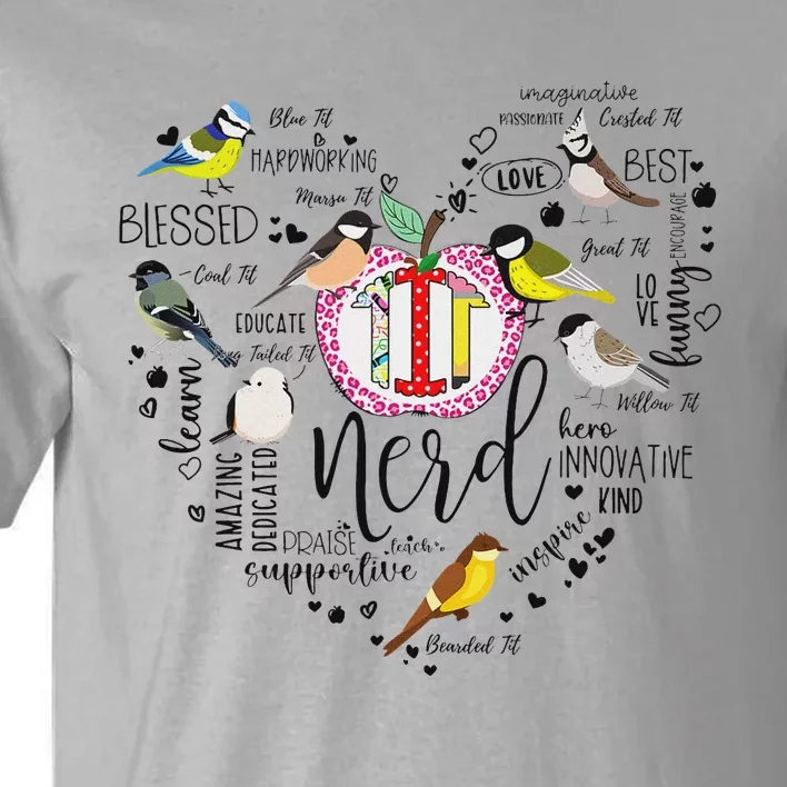 Funny Tit Nerd Birdwatching Humor Design Tall T-Shirt