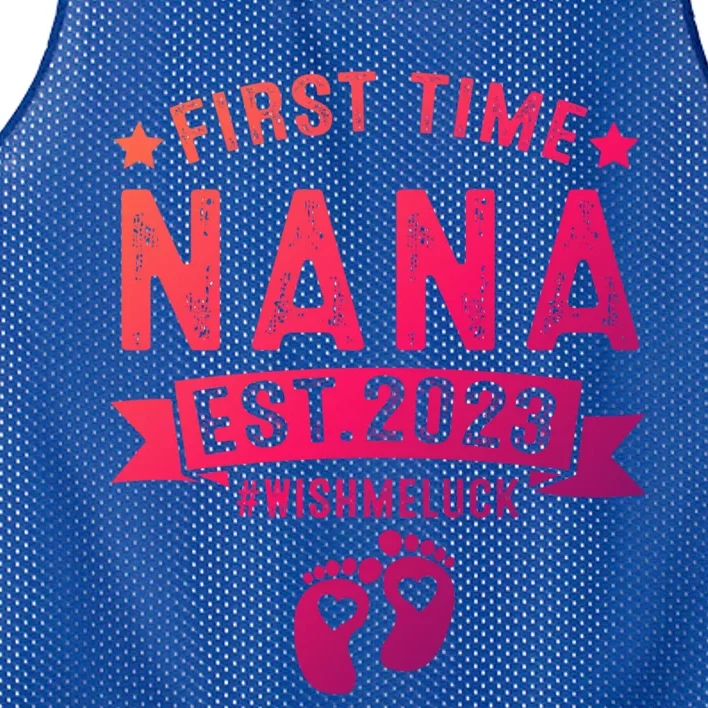 First Time Nana Let The Spoiling Begin New Grandparents Gift Mesh Reversible Basketball Jersey Tank