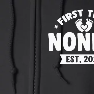 First Time Nonna Baby Announcement Full Zip Hoodie