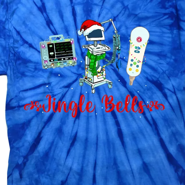 Festive Telemetry Nurse Christmas Crew Tele Tech Xmas Tie-Dye T-Shirt