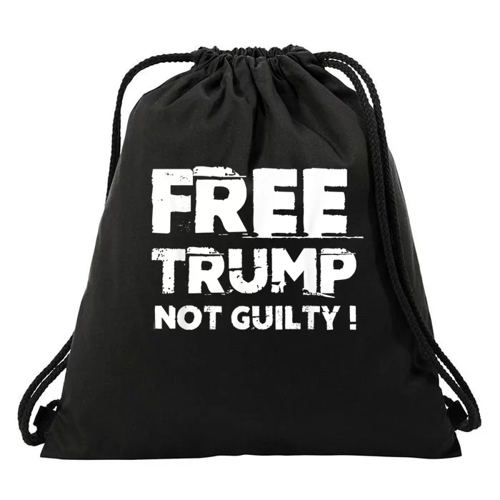 Free Trump Not Guilty Drawstring Bag