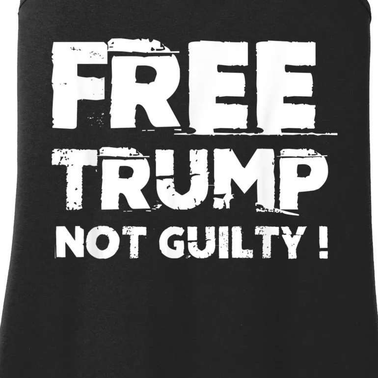 Free Trump Not Guilty Ladies Essential Tank