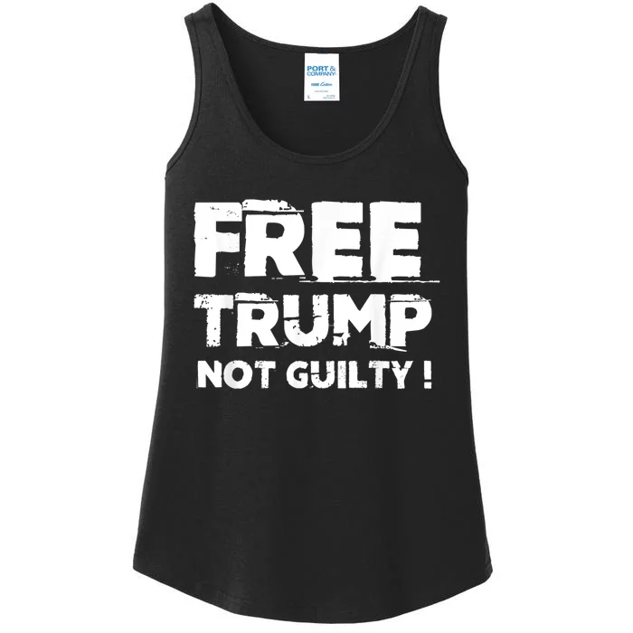 Free Trump Not Guilty Ladies Essential Tank