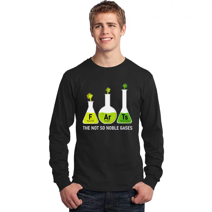 Farts The Not So Noble Gases Funny Chemistry Tall Long Sleeve T-Shirt