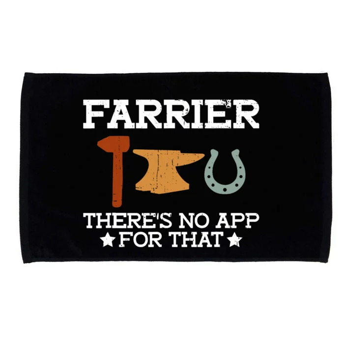 Farrier There's No App For That Farrier Blacksmith Forge Microfiber Hand Towel