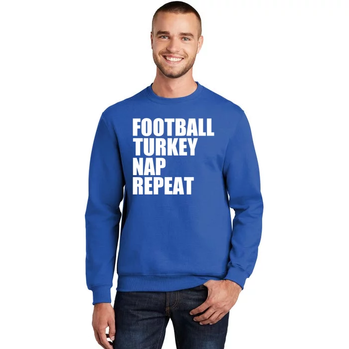 Football Turkey Nap Repeat Thanksgiving Gobble Family Lovers Gift Sweatshirt