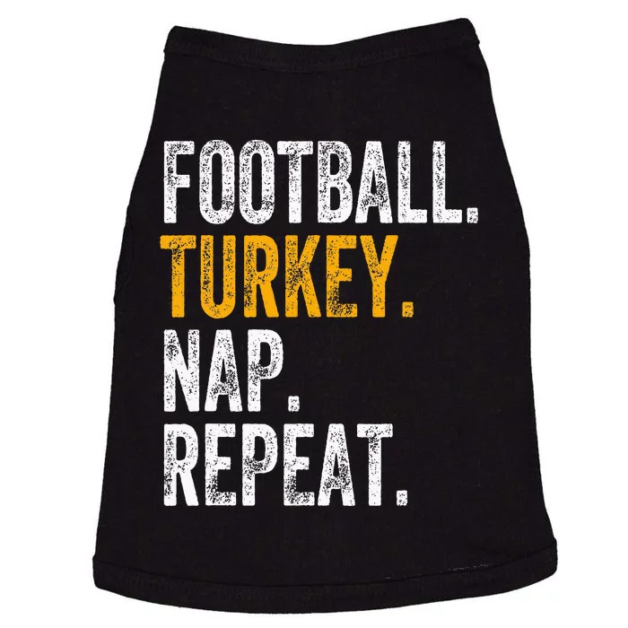 Football Turkey Nap Repeat Doggie Tank