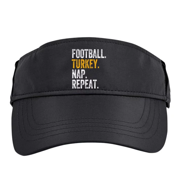 Football Turkey Nap Repeat Adult Drive Performance Visor