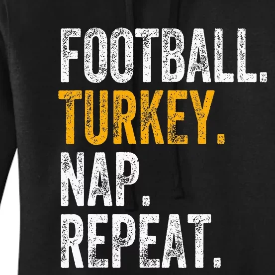 Football Turkey Nap Repeat Women's Pullover Hoodie