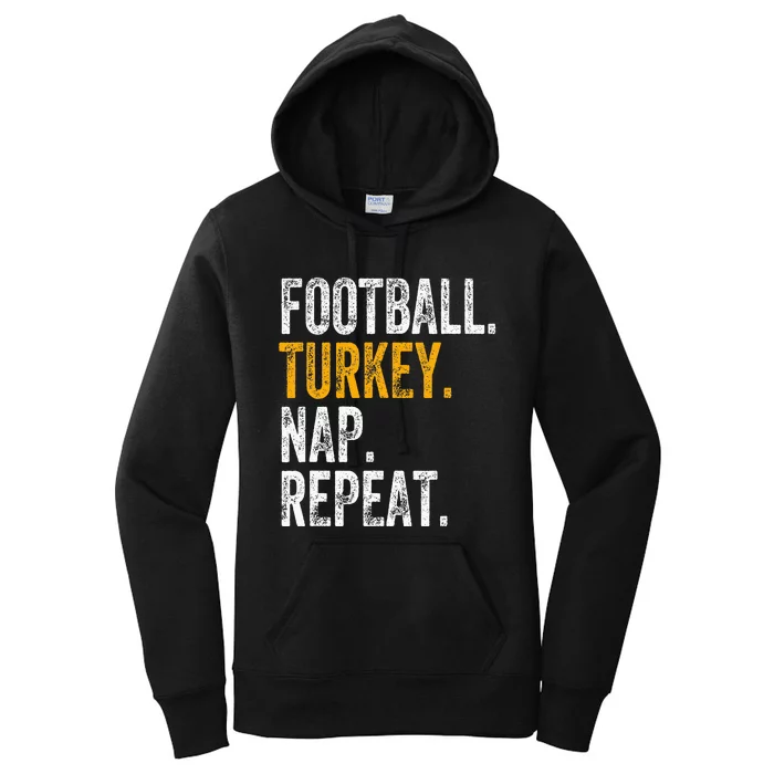 Football Turkey Nap Repeat Women's Pullover Hoodie