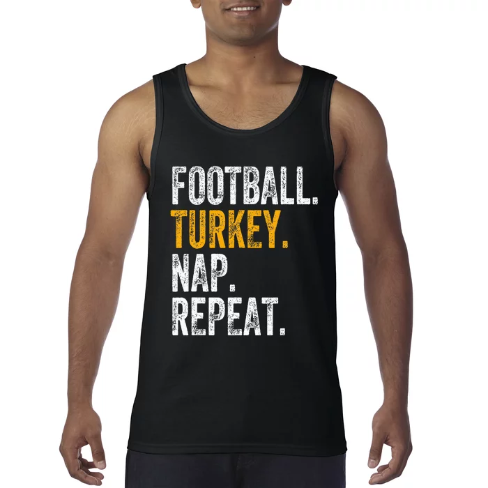 Football Turkey Nap Repeat Tank Top