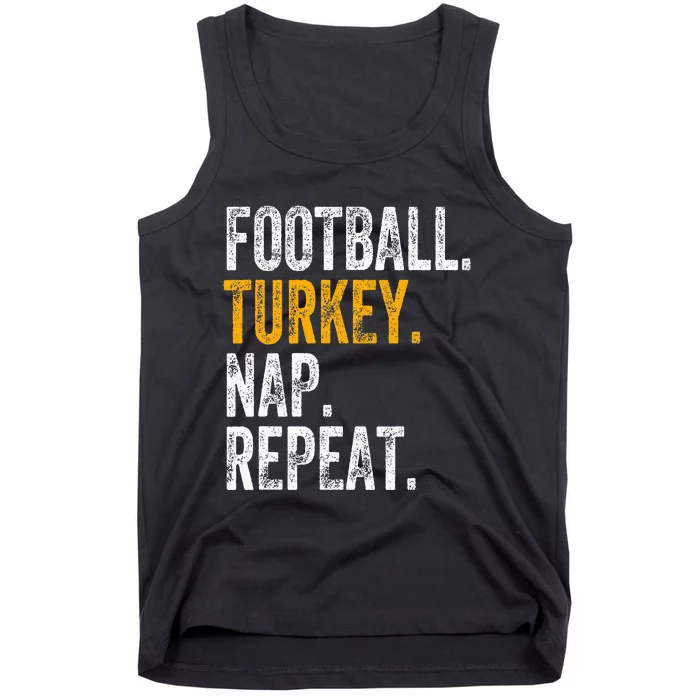 Football Turkey Nap Repeat Tank Top