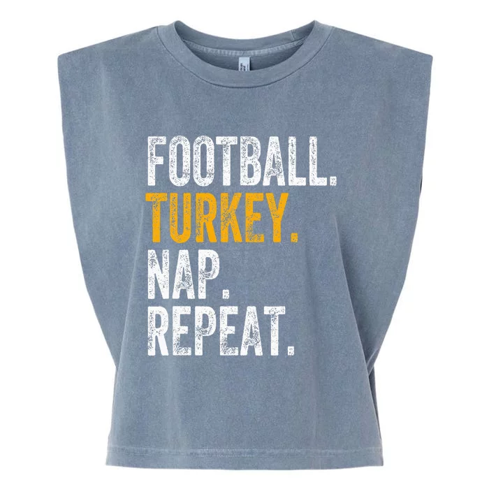 Football Turkey Nap Repeat Garment-Dyed Women's Muscle Tee