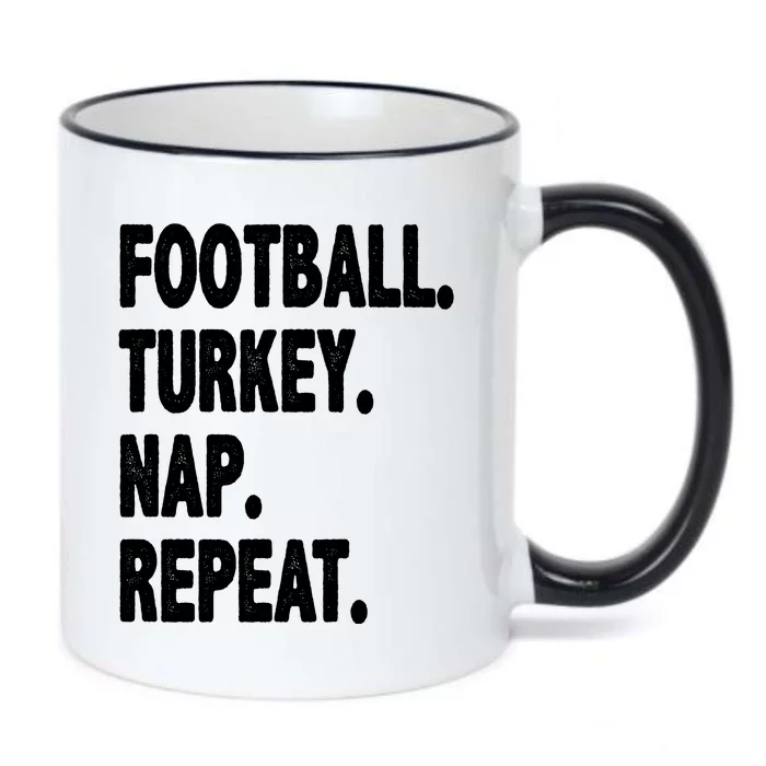 Football Turkey Nap Repeat Black Color Changing Mug