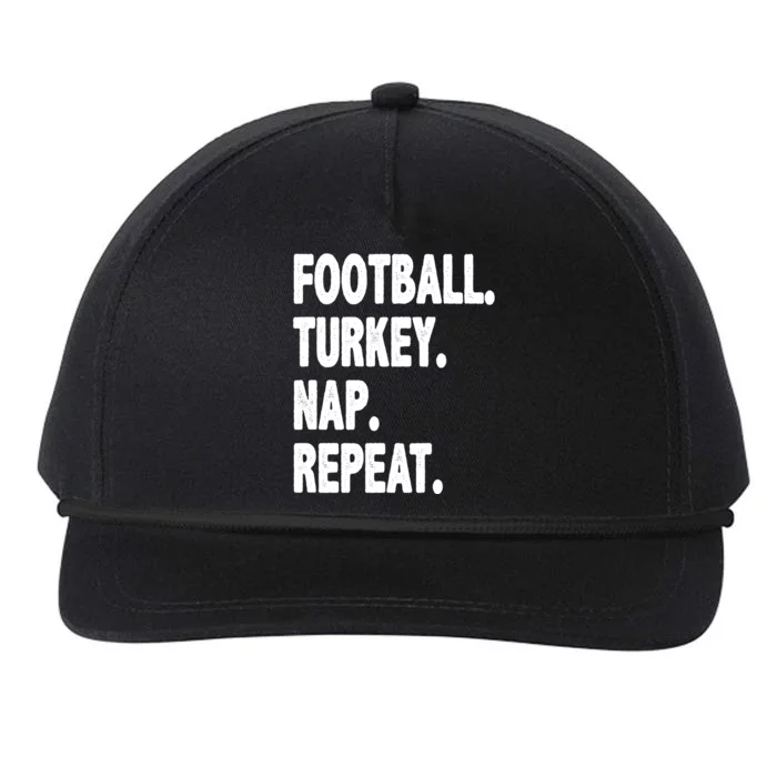 Football Turkey Nap Repeat Snapback Five-Panel Rope Hat