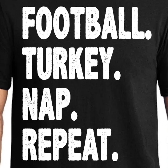 Football Turkey Nap Repeat Pajama Set