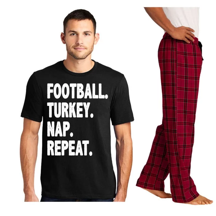 Football Turkey Nap Repeat Pajama Set