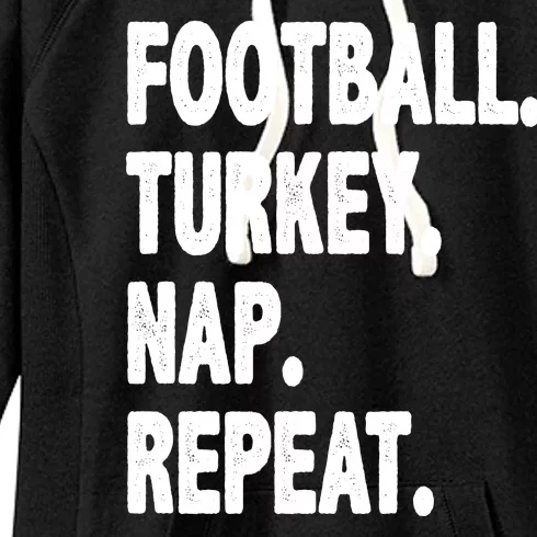 Football Turkey Nap Repeat Women's Fleece Hoodie