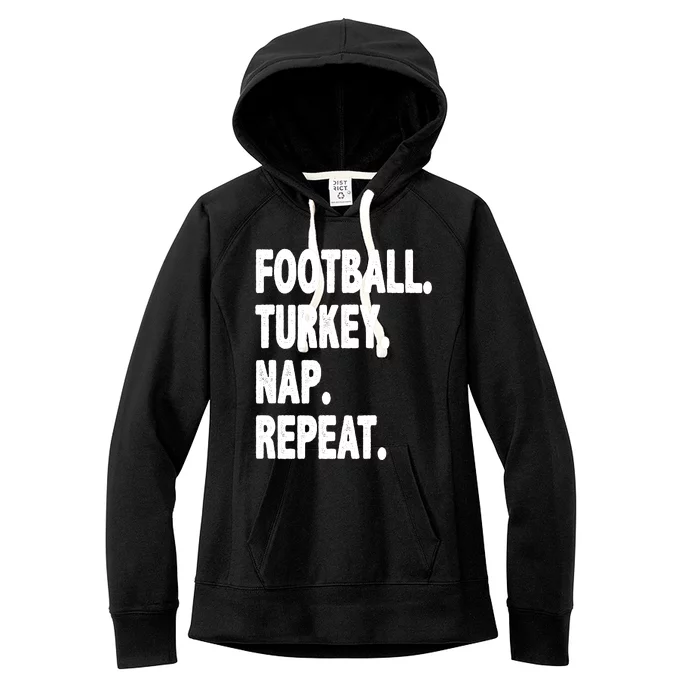 Football Turkey Nap Repeat Women's Fleece Hoodie