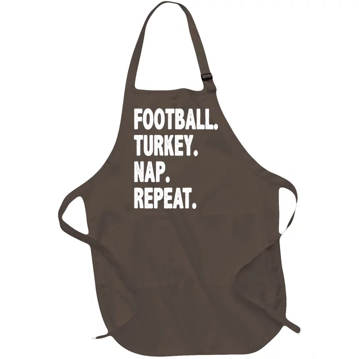 Football Turkey Nap Repeat Full-Length Apron With Pocket