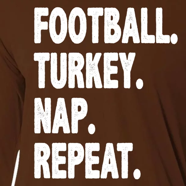 Football Turkey Nap Repeat Cooling Performance Long Sleeve Crew