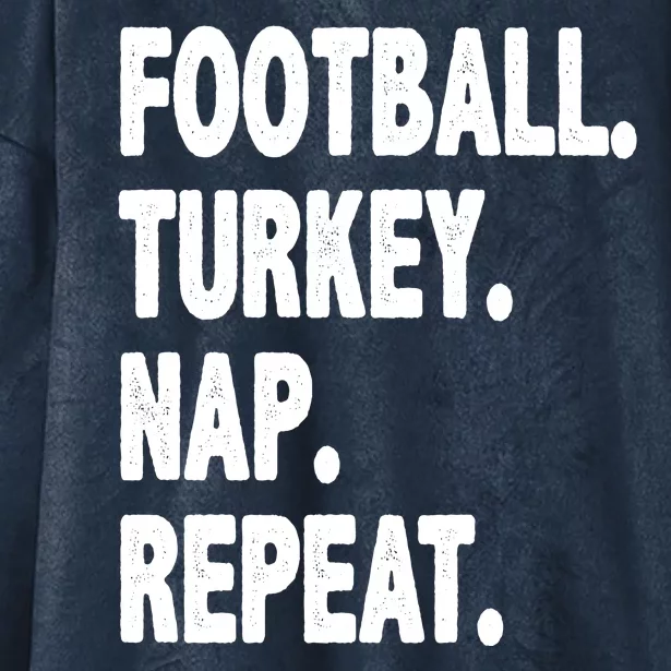 Football Turkey Nap Repeat Hooded Wearable Blanket