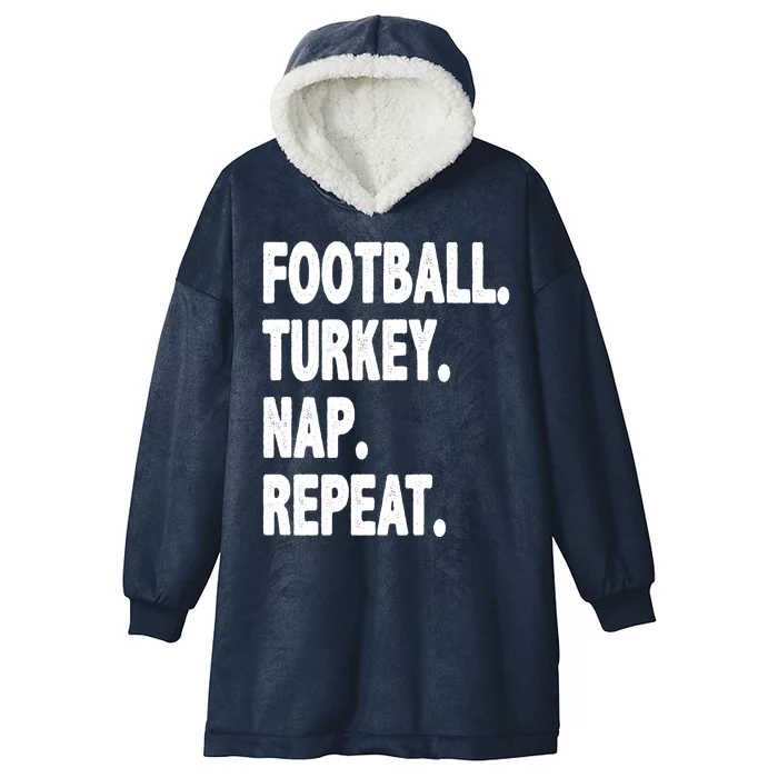 Football Turkey Nap Repeat Hooded Wearable Blanket