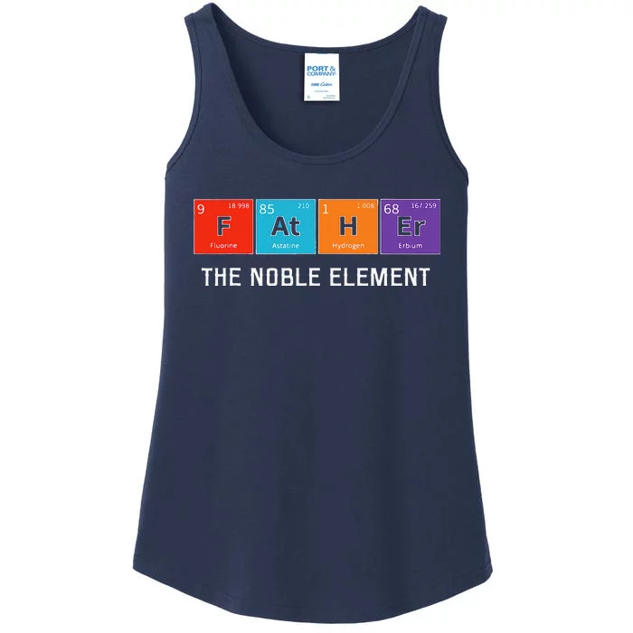 Father The Noble Element Periodic Table Funny Science Dad Ladies Essential Tank