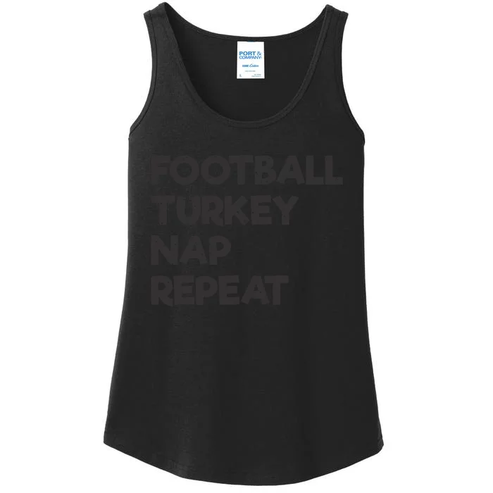 Football Turkey Nap Repeat Ladies Essential Tank