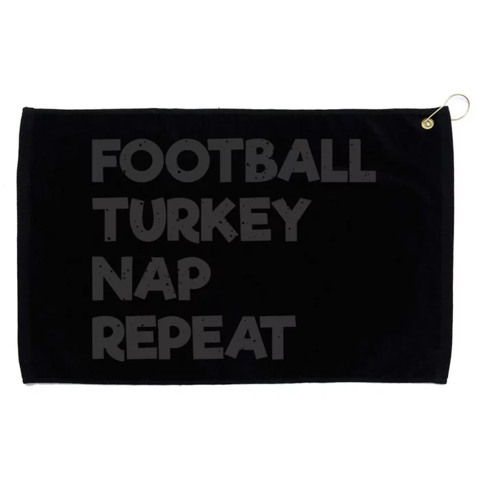 Football Turkey Nap Repeat Grommeted Golf Towel