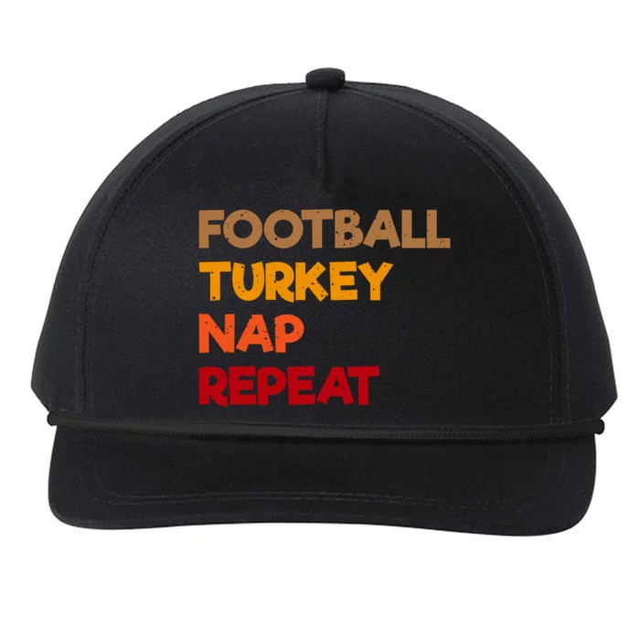 Football Turkey Nap Repeat Snapback Five-Panel Rope Hat