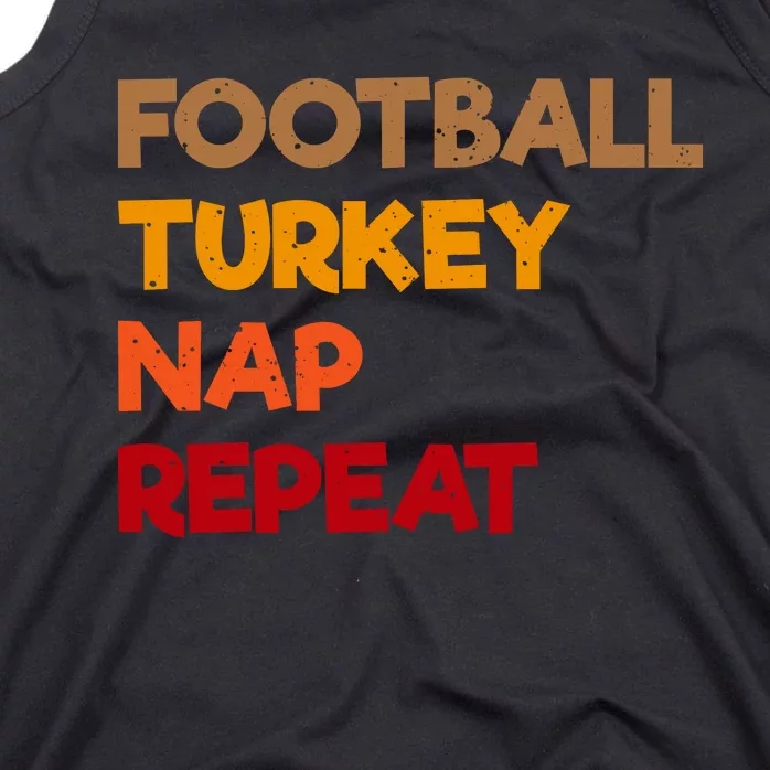 Football Turkey Nap Repeat Tank Top