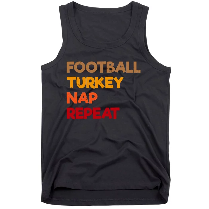 Football Turkey Nap Repeat Tank Top