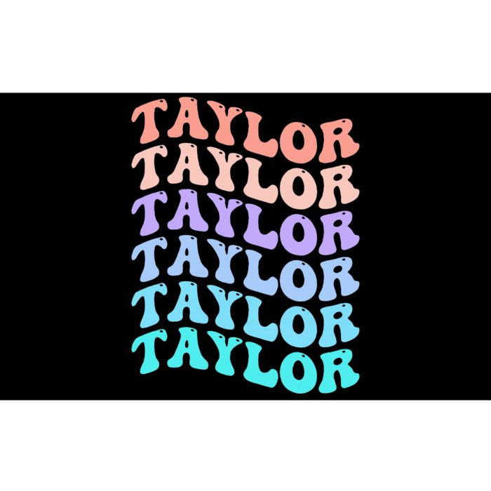 Funny Taylor name groovy colourful love i love Ts Taylor Bumper Sticker