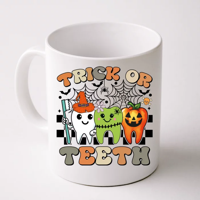 Funny Trick Or Th Halloween Dental Hygienist Or Assistant Gift Front & Back Coffee Mug