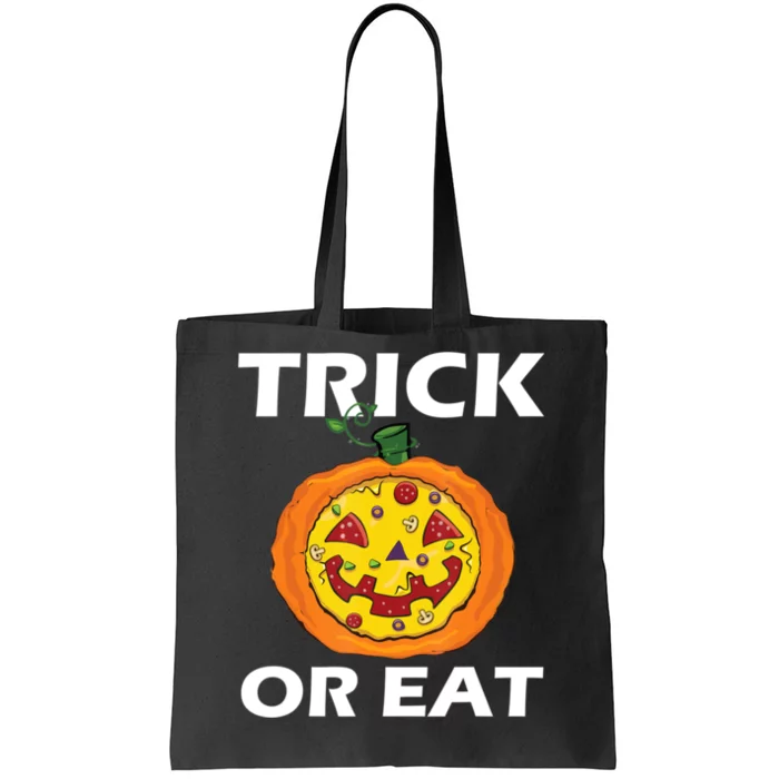 Funny Trick Or Eat Costume Pizza Face Halloween Gift Tote Bag