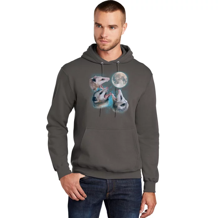 Funny Three Opossum Moon Hoodie