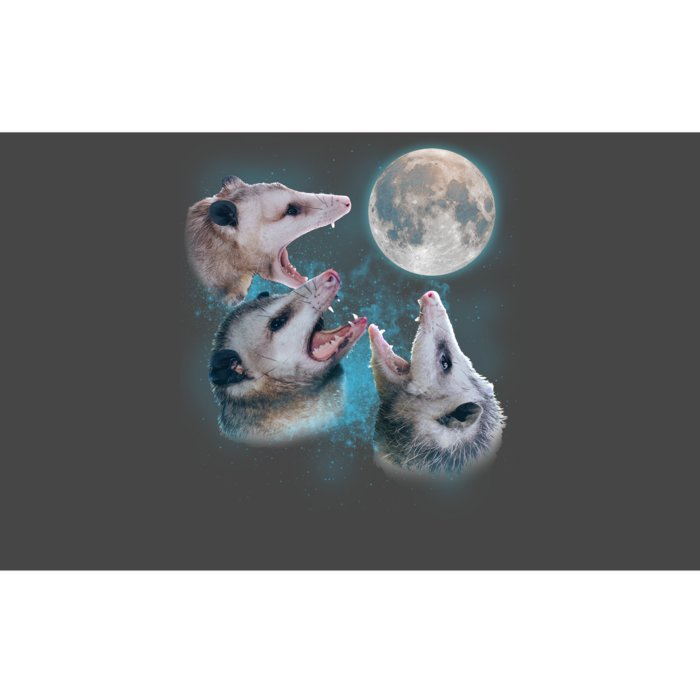 Funny Three Opossum Moon Bumper Sticker