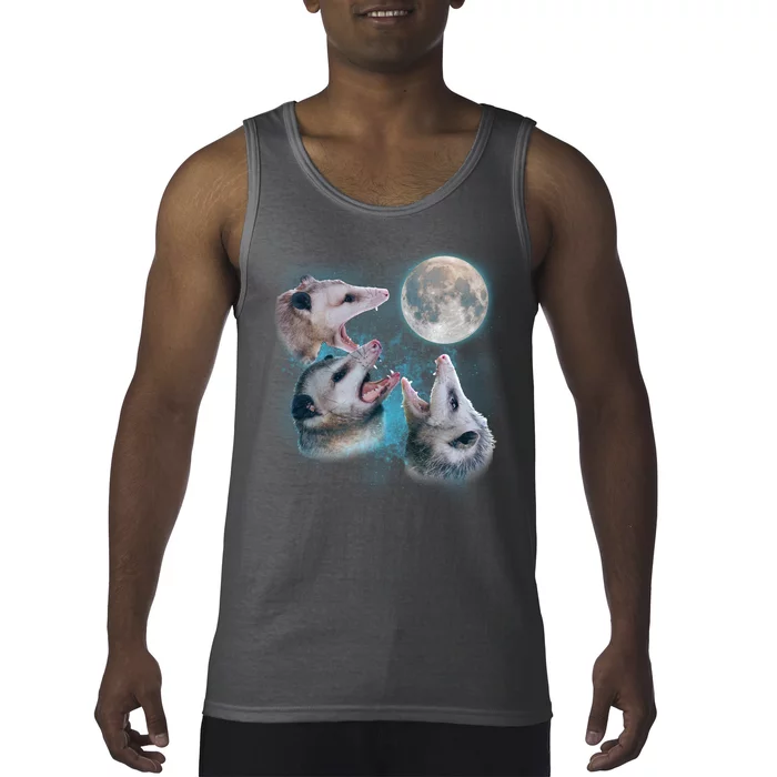 Funny Three Opossum Moon Tank Top