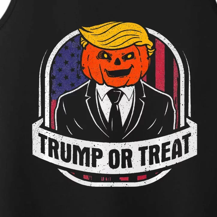 Funny Trump Or Treat Halloween Premium Performance Tank