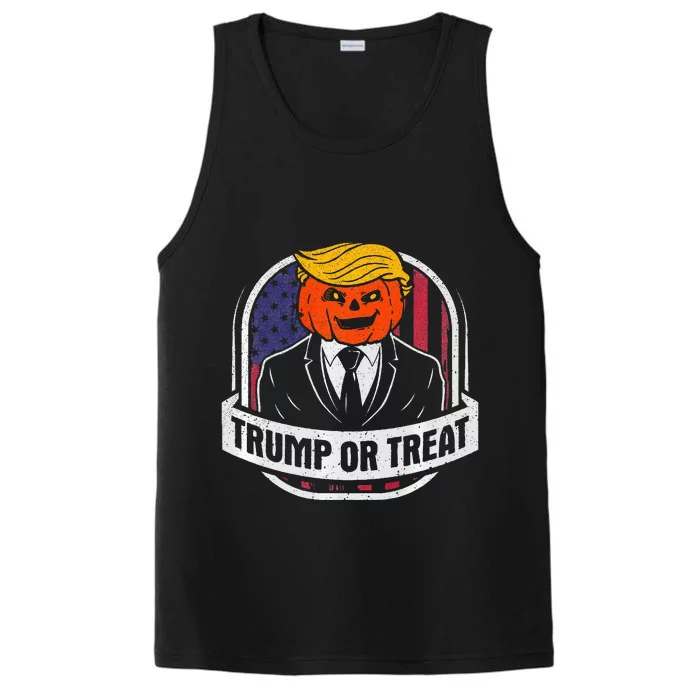 Funny Trump Or Treat Halloween Premium Performance Tank