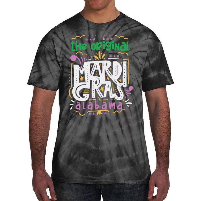 Funny The Original Mardi Gras Carnival Alabama Mobile City Tie-Dye T-Shirt