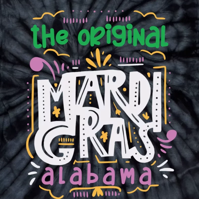 Funny The Original Mardi Gras Carnival Alabama Mobile City Tie-Dye T-Shirt