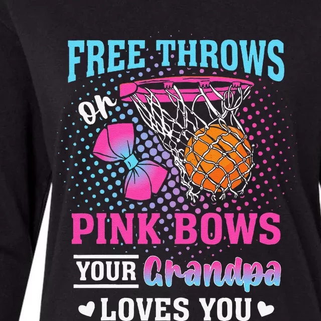 Free Throws Or Pin.K Bows Your Grandpa Loves You Gender Womens Cotton Relaxed Long Sleeve T-Shirt