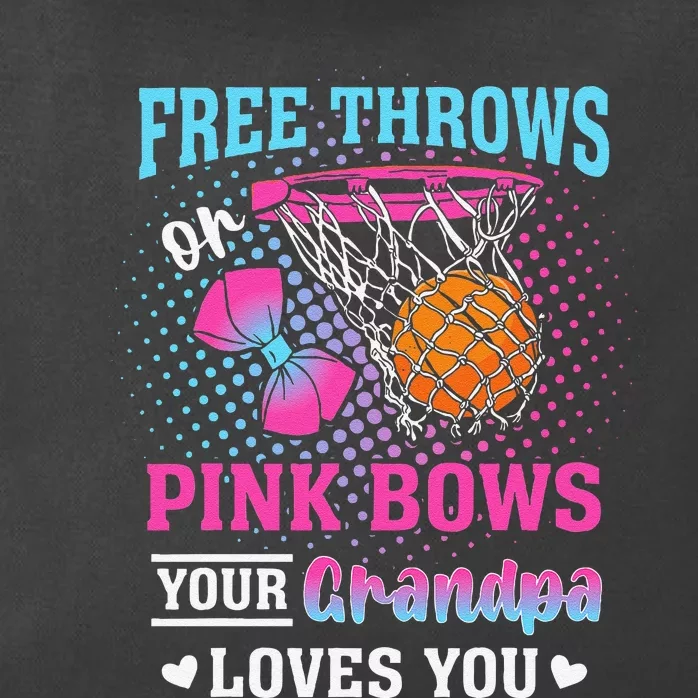 Free Throws Or Pin.K Bows Your Grandpa Loves You Gender Zip Tote Bag