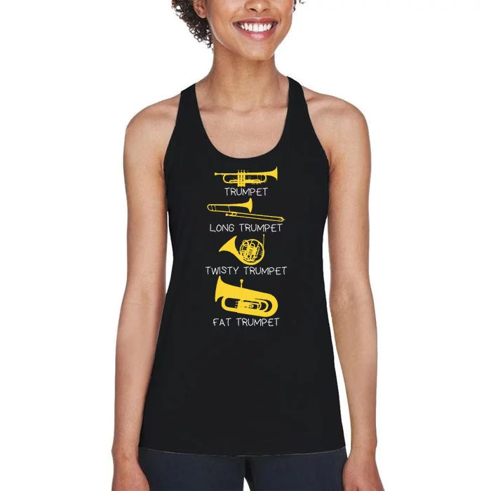 Funny Types Of Trumpet Player Women's Racerback Tank