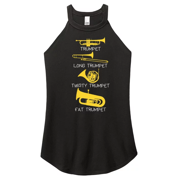 Funny Types Of Trumpet Player Women’s Perfect Tri Rocker Tank