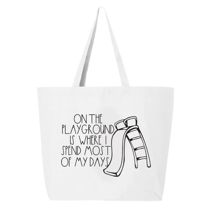 Funny Teacher On The Playground 25L Jumbo Tote